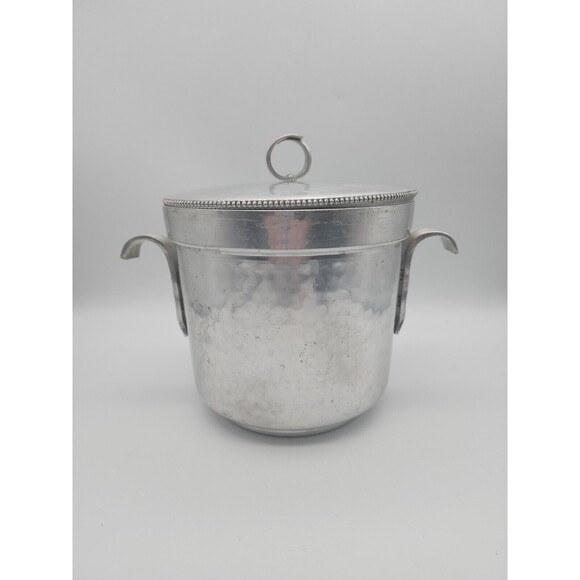 MCM BW Buenilum Hammered Aluminum Ice Bucket Two Handle - Picture 1 of 12
